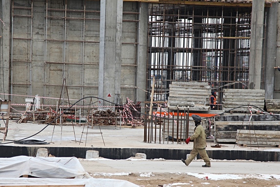Строители начали монтаж конструкций второго этажа стадиона "Нижний Новгород" 3