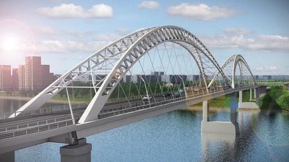 В Нижнем Новгороде установлен первый пролет Борского моста-дублера 6