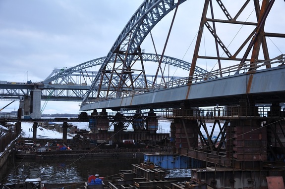 В Нижнем Новгороде установлено второе пролетное строение Борского моста-дублера 1