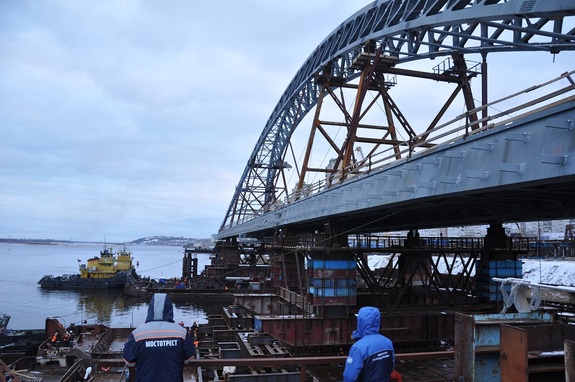 В Нижнем Новгороде установлено второе пролетное строение Борского моста-дублера 2