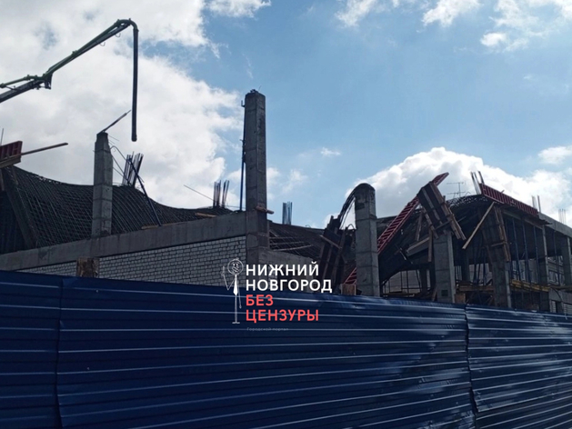 В Нижегородской области рухнула конструкция строящейся школы. Есть пострадавший
