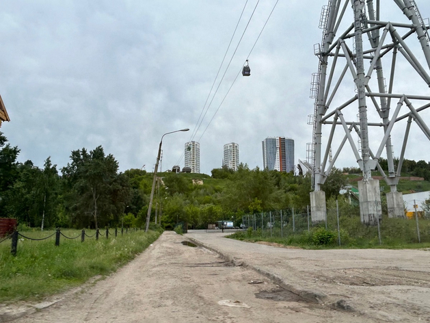 Под станцией нижегородской канатной дороги сошел оползень