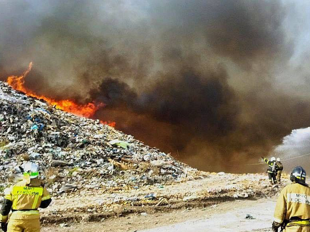 Второй за месяц. В Нижегородской области горит полигон ТБО
