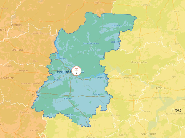 Нижегородские универсальные инвестпредложения разместили на инвестиционной карте РФ
